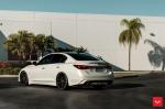 Infiniti Q50S 3.0t Pure White on Vossen Wheels (HF-3) 2019 года